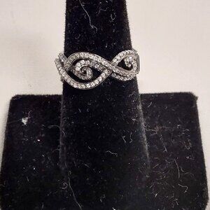 Enchanted Disney Diamond  14k White Gold  Ursula/Ariel Ring- Size 5.5